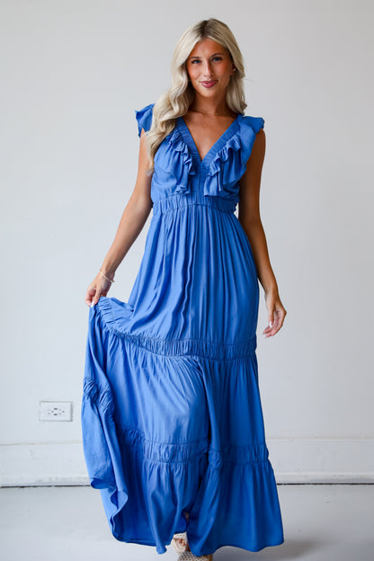 Gorgeous Occasion Blue Maxi Dress