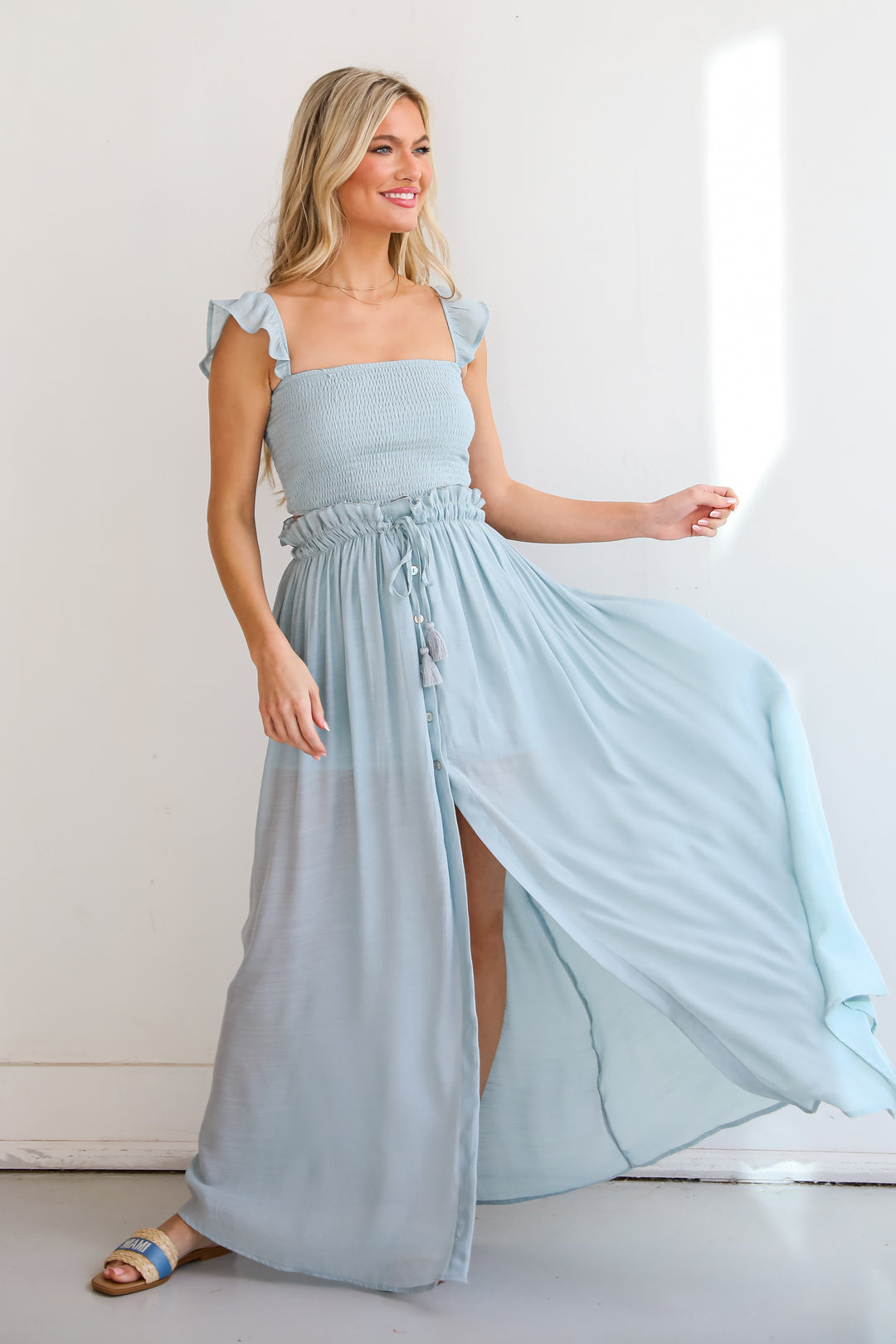 Sunny Impression Blue Maxi Skirt