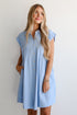 Cute Poise Light Blue Mini Dress