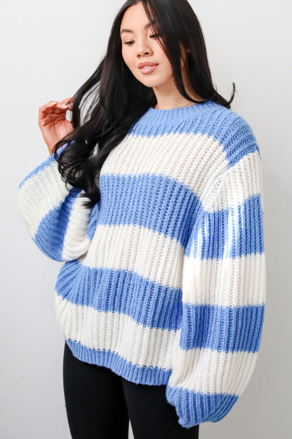 Cozy Aesthetic Striped Oversized Sweater