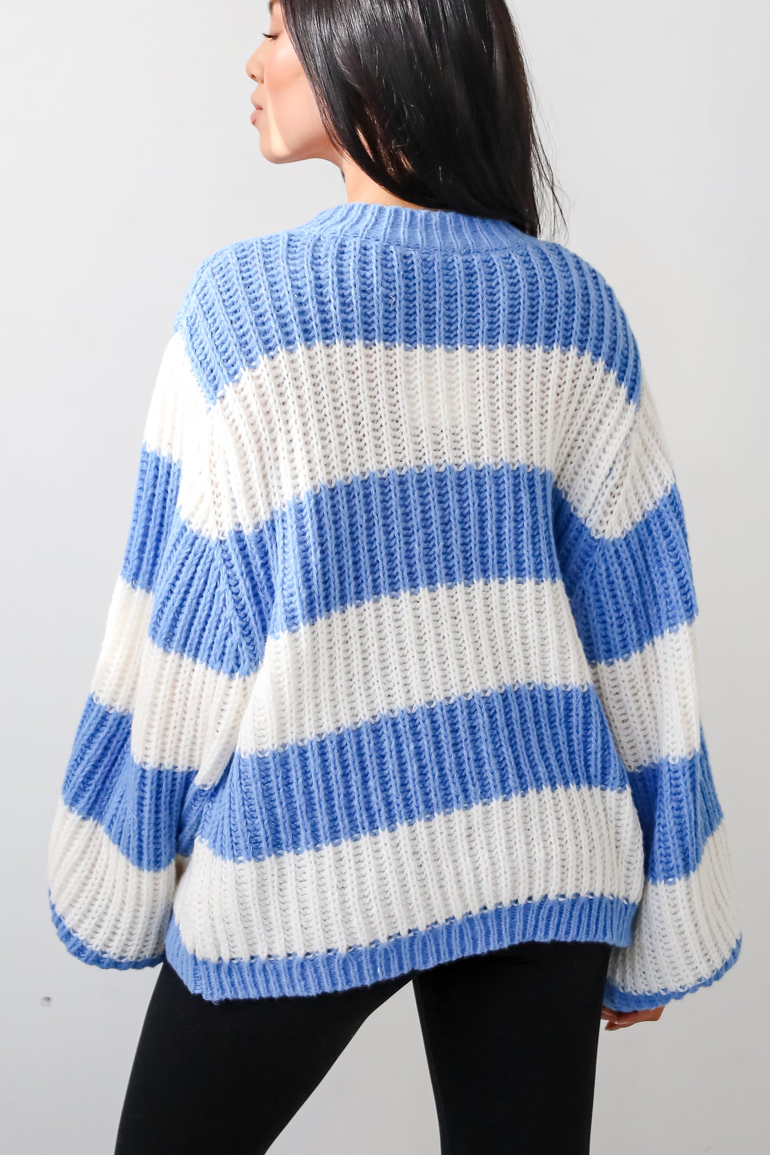 Cozy Aesthetic Striped Oversized Sweater