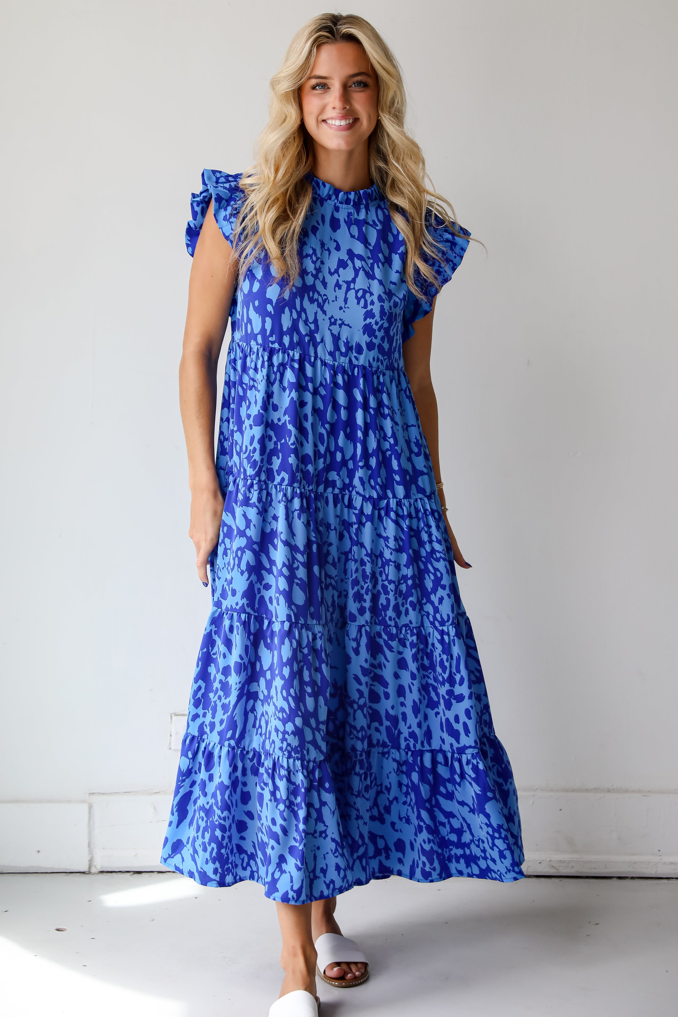 Spectacularly Gorgeous Navy Tiered Maxi Dress