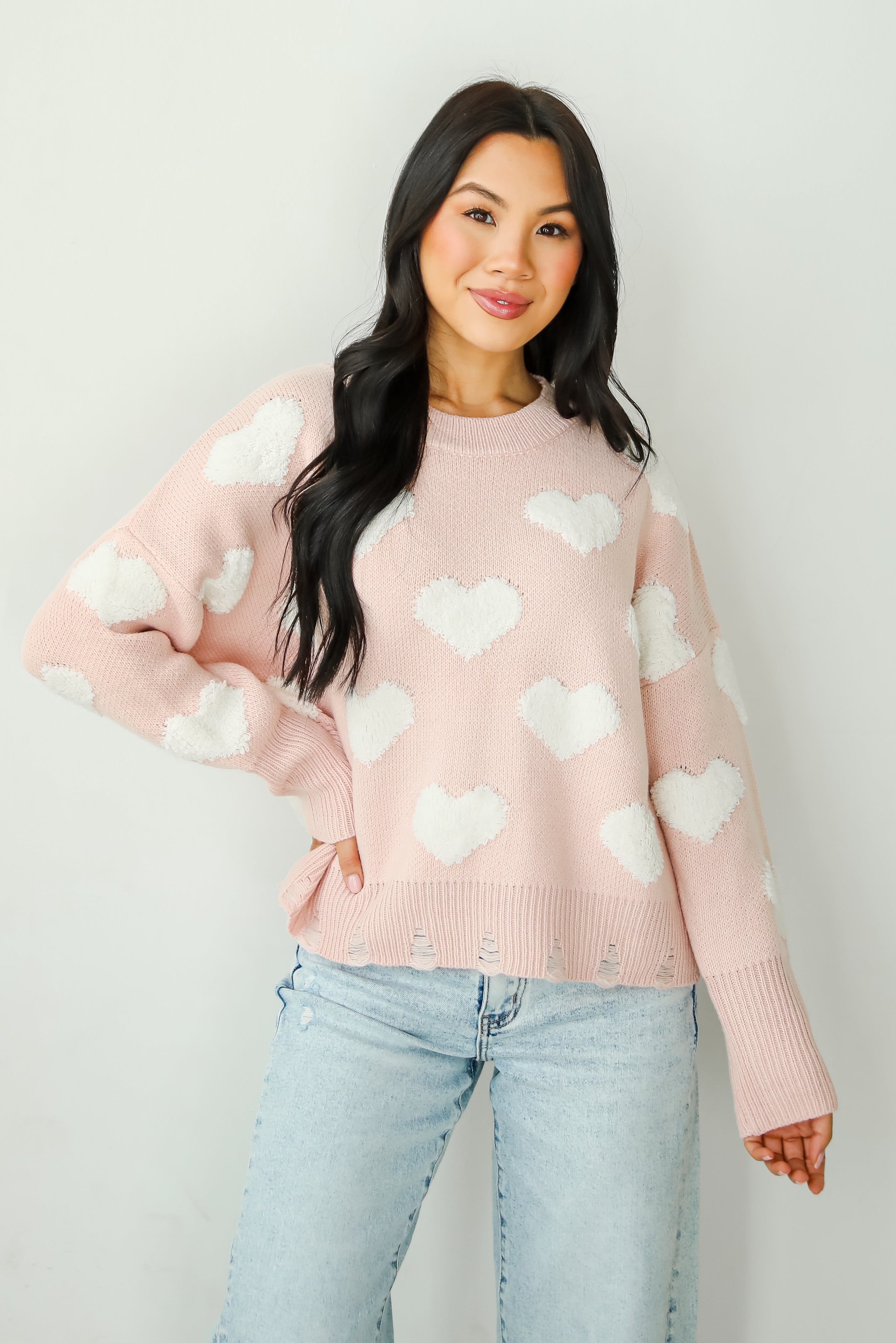 Easily Loved Heart Sweater