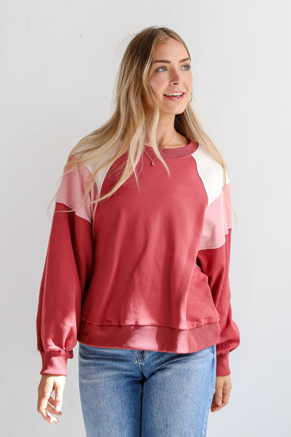 Seasonal Classic Color Block Pullover