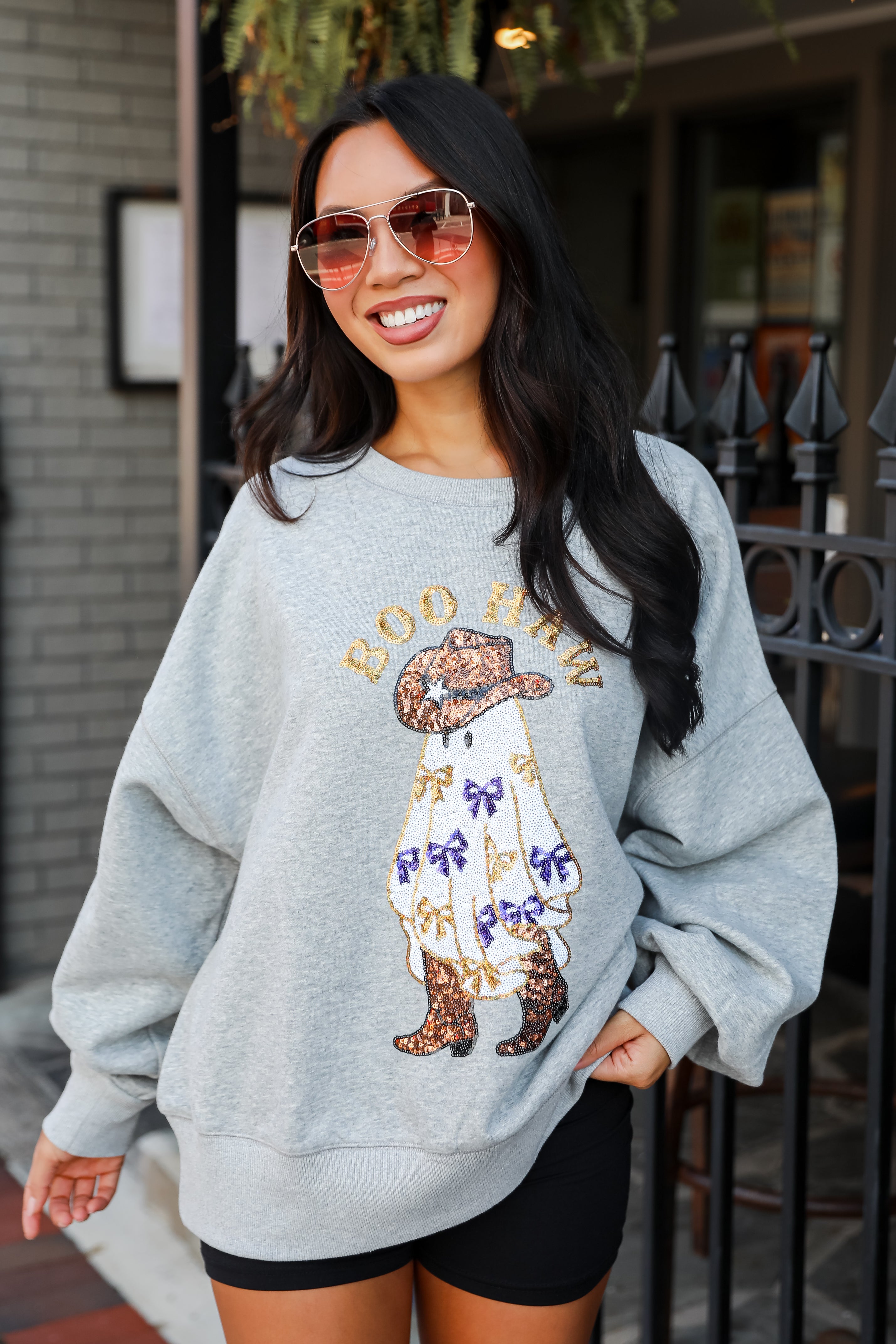 Boo Haw Sequin Sweatshirt