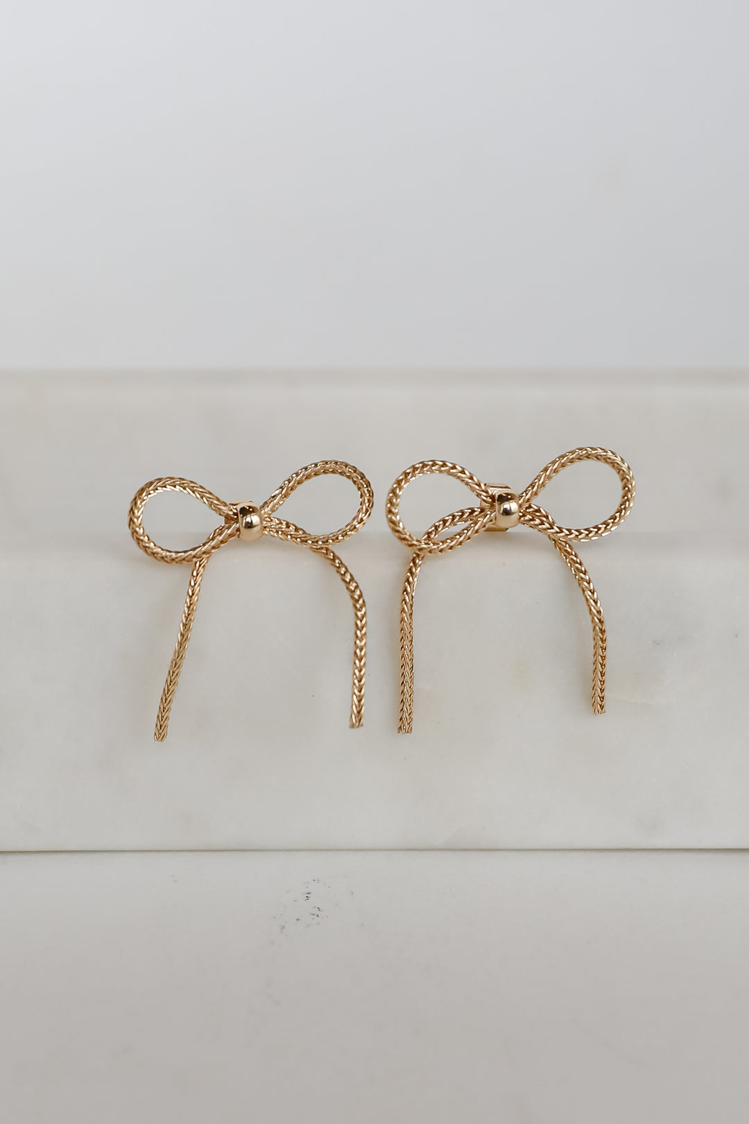 Ava Gold Bow Earrings