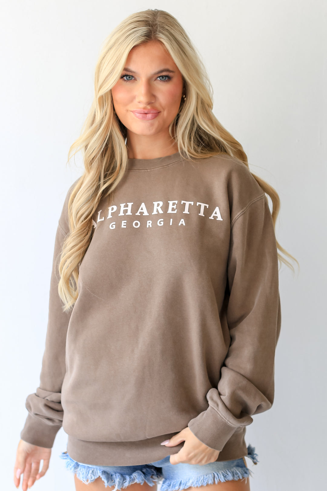 Brown Alpharetta Georgia Pullover front view