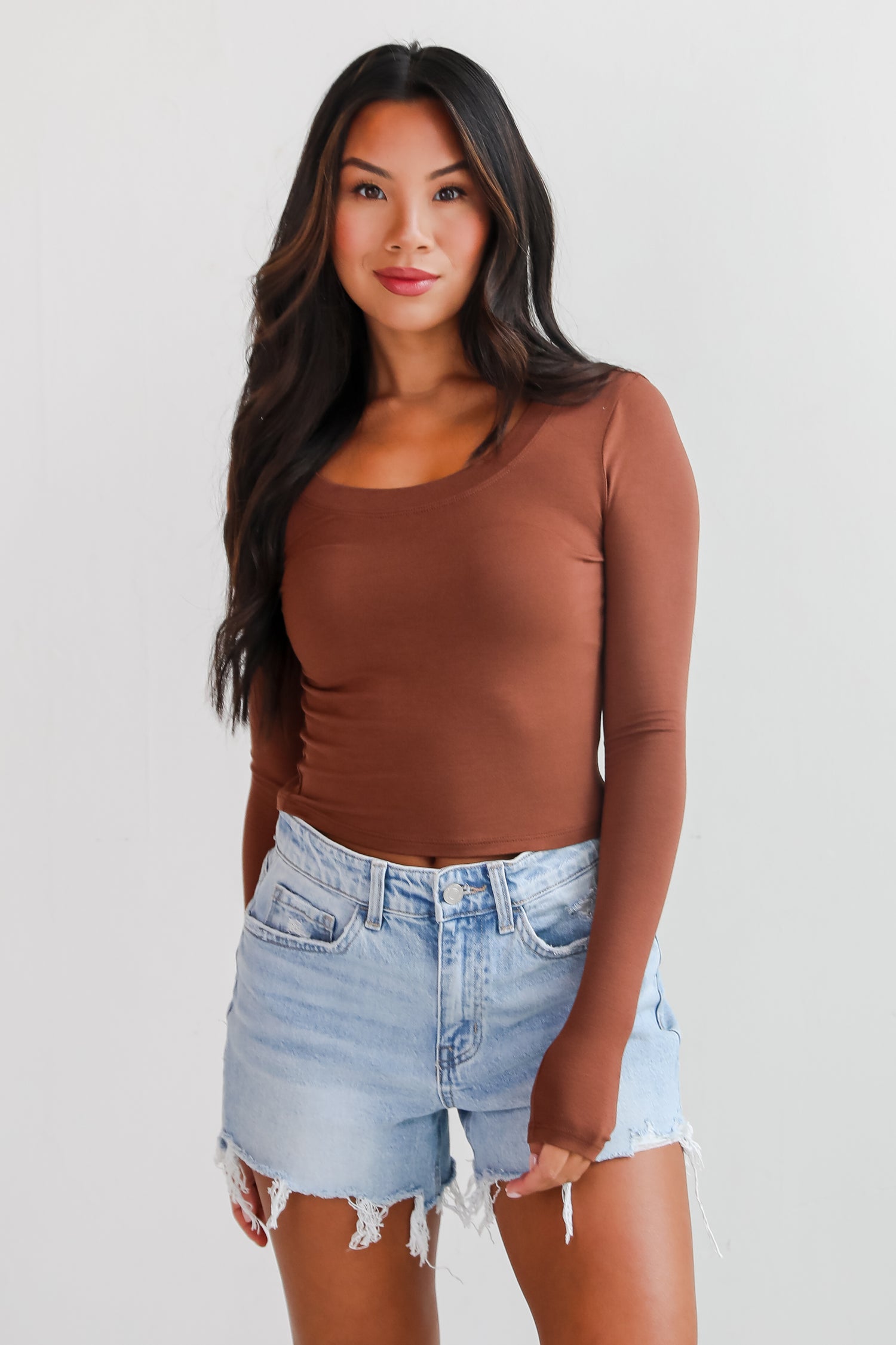 Sloane Everyday Cropped Long Sleeve Top