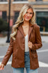 Brown Leather Blazer