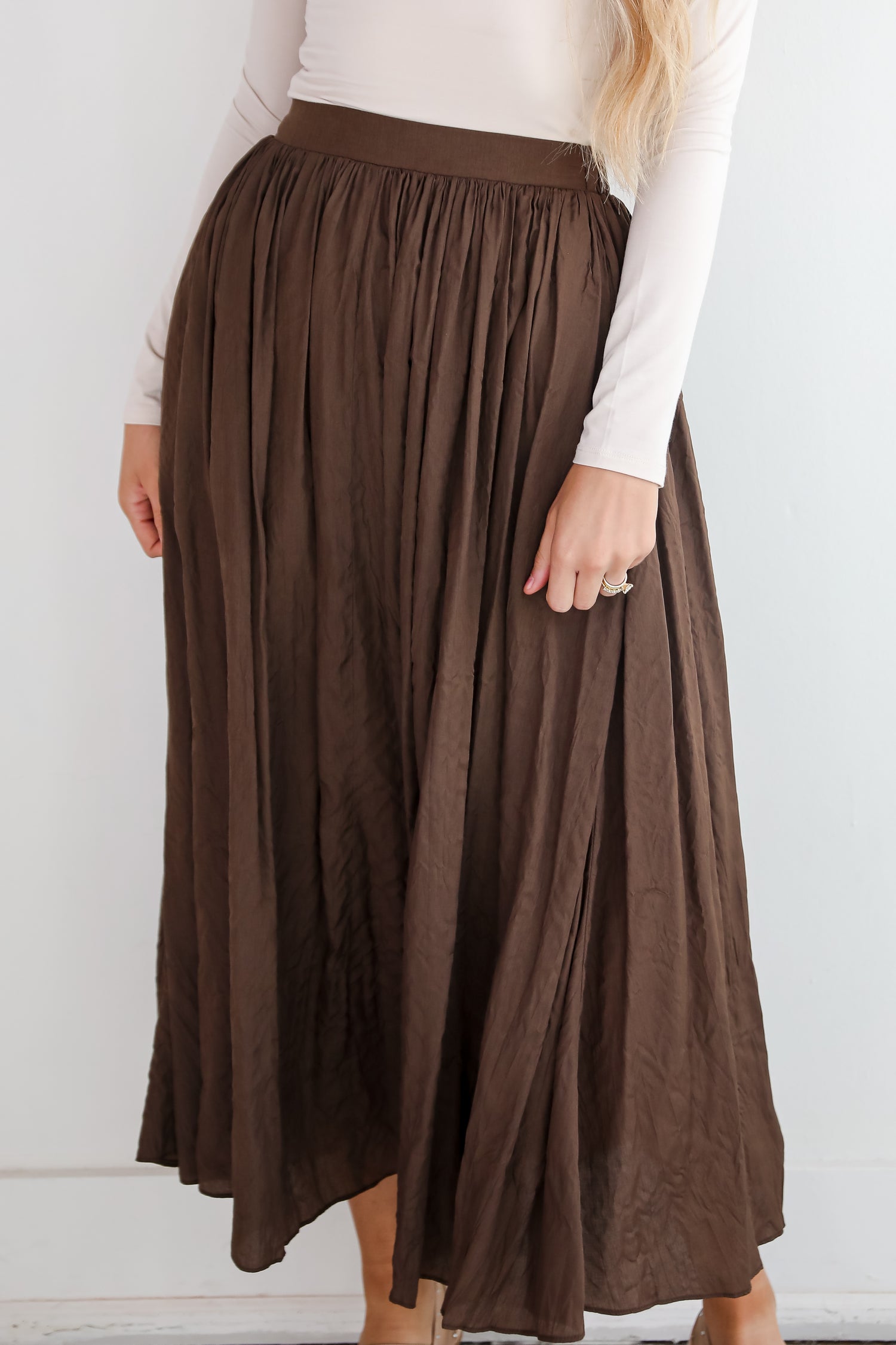 Truly Profound Brown Maxi Skirt