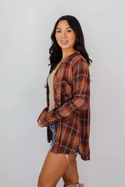 Exceptional Confidence Burgundy Plaid Flannel