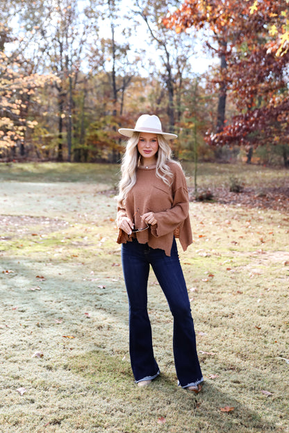 Cooler Forecast Brown Sweater