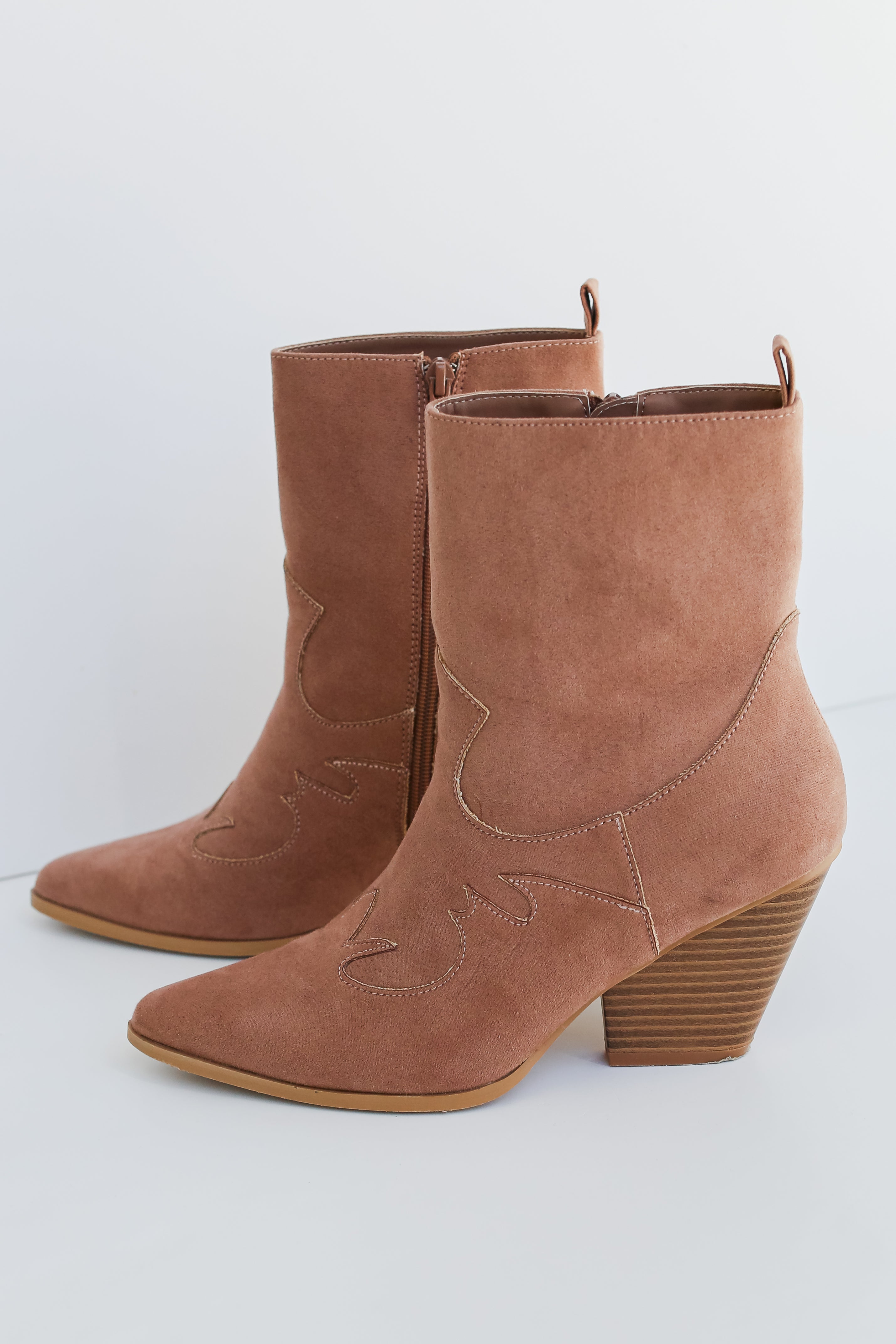 pointed toe Brown Western Booties