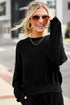 black Brushed Knit Top