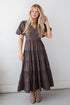 Stunning RSVP Charcoal Tiered Maxi Dress