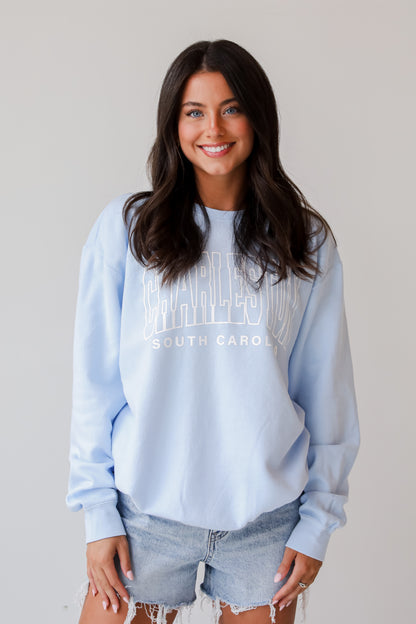 Light Blue Charleston South Carolina Block Letter Sweatshirt