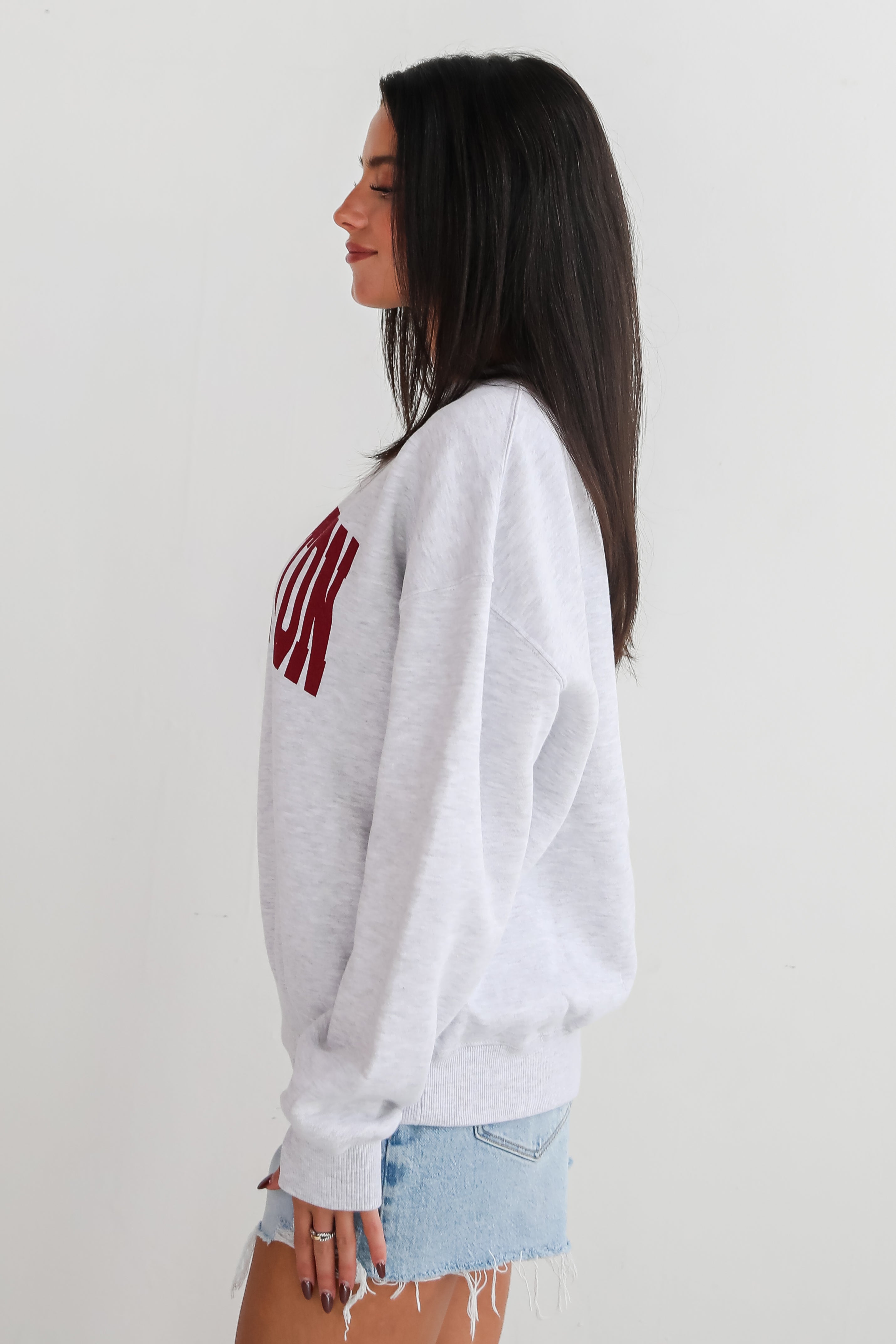 Light Heather Grey/Maroon Charleston Sweatshirt