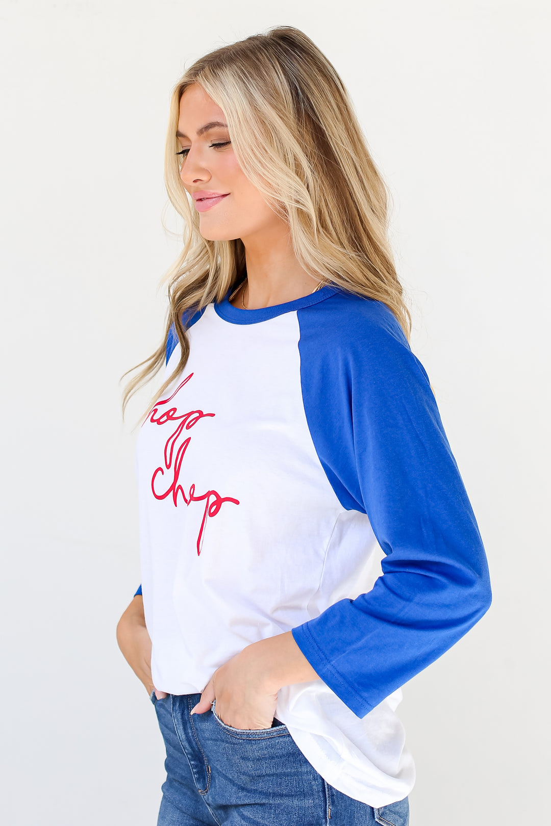 Chop Chop Raglan Tee side view