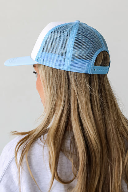 Light Blue Chop Chop Trucker Hat