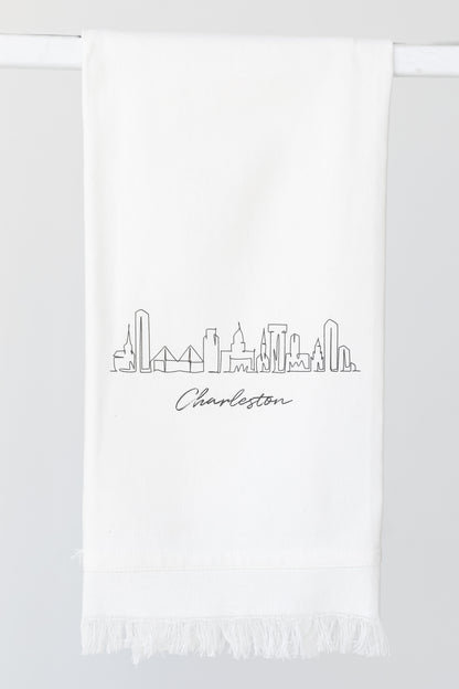 Charleston City Scape Hand Towel