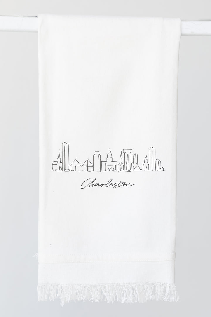 Charleston City Scape Hand Towel