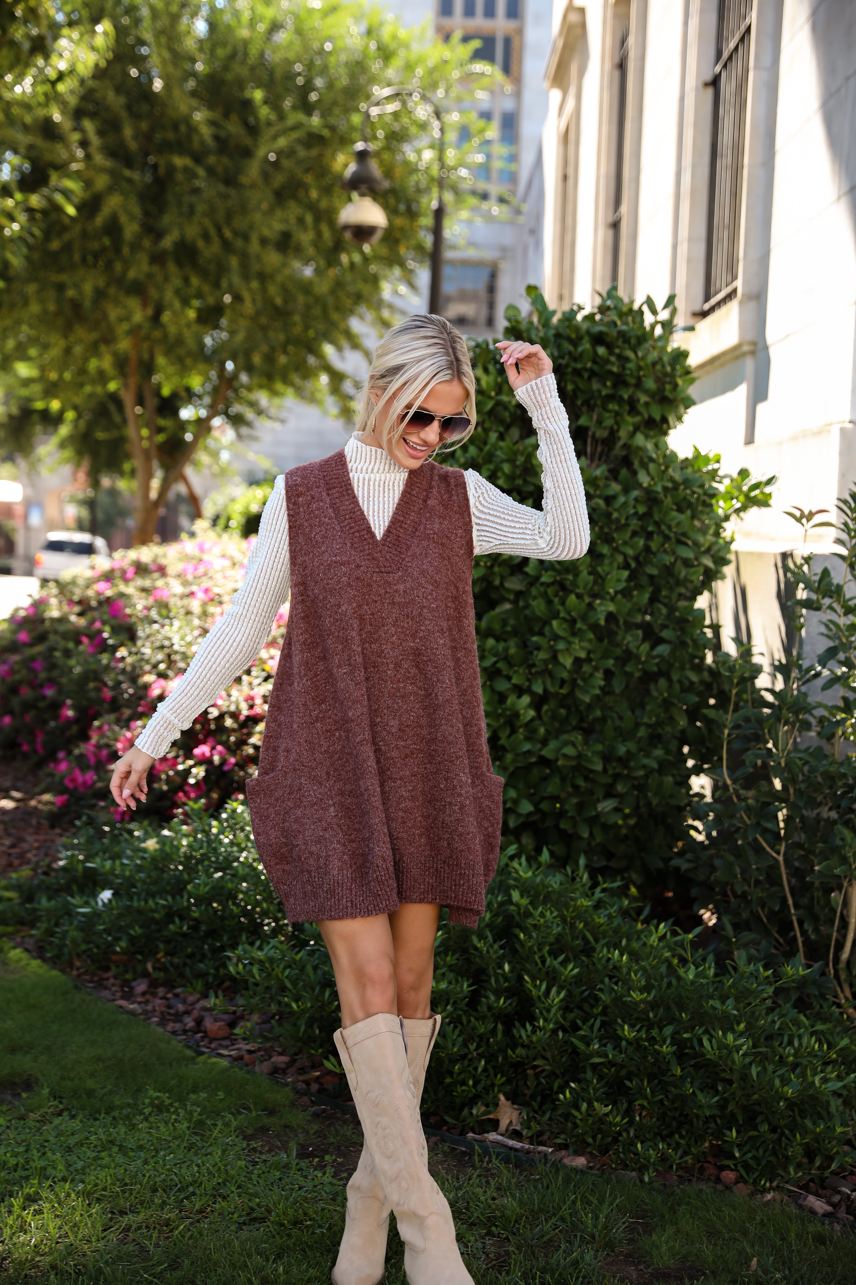 Successful Sophistication Sweater Mini Dress