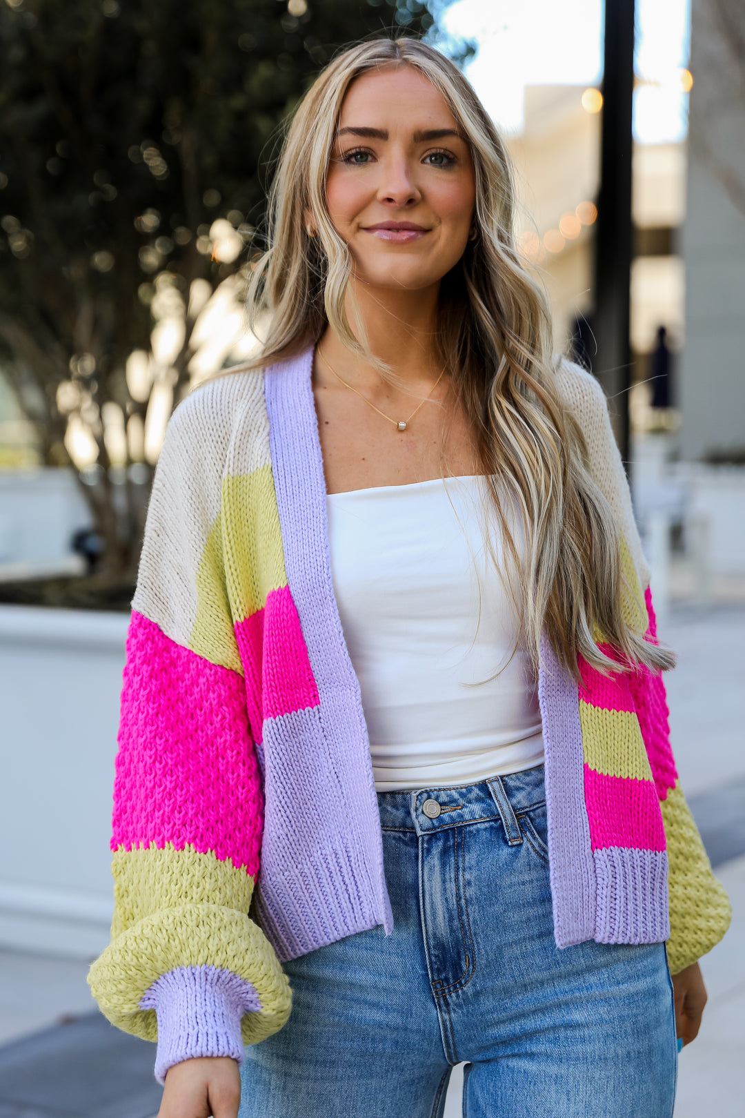 Color Block Cardigan