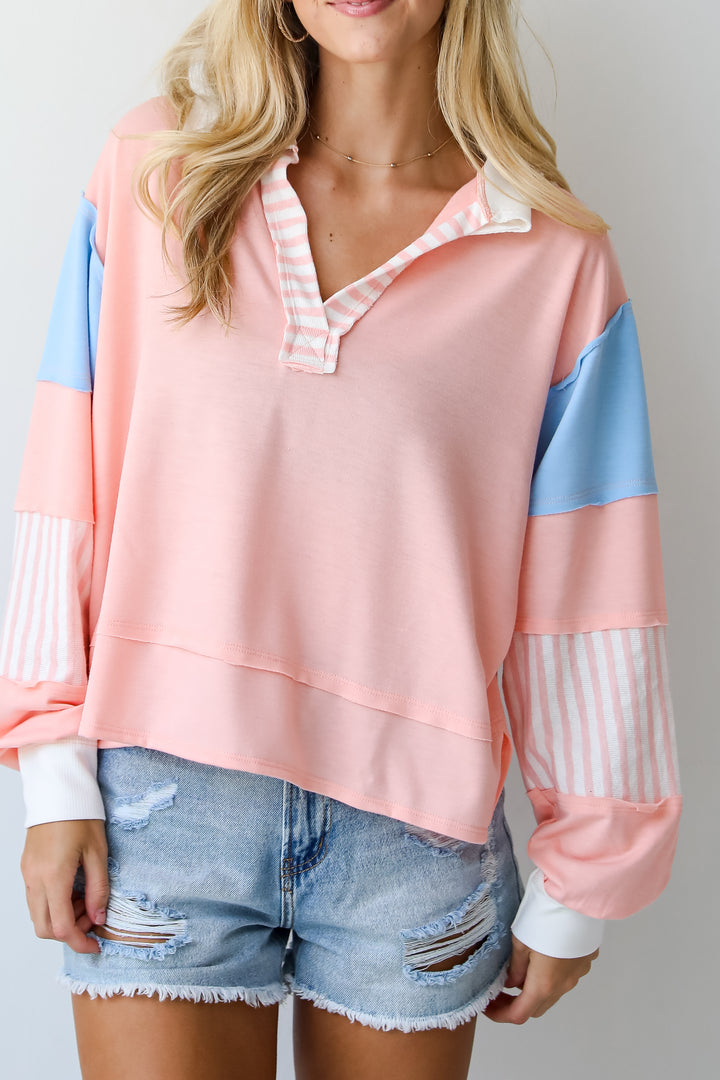 Perfect Plans Color Block Collared Top