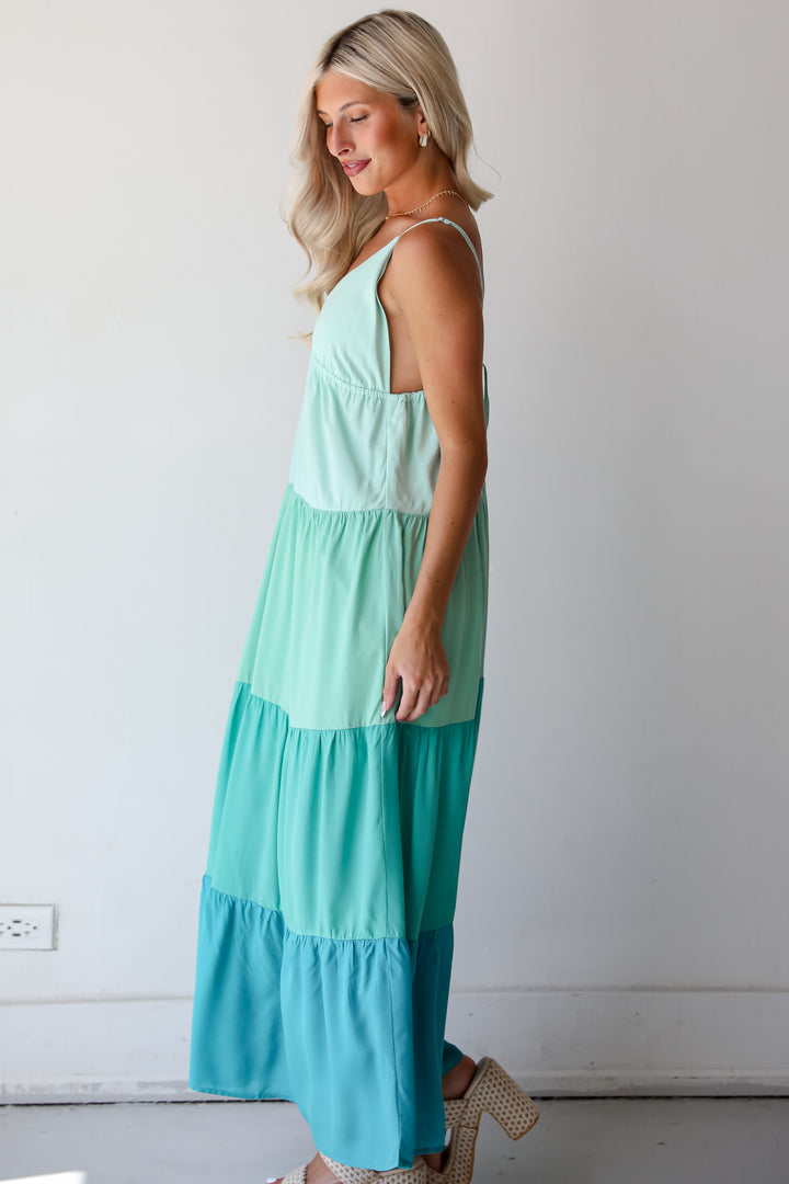 Color Block Maxi Dress