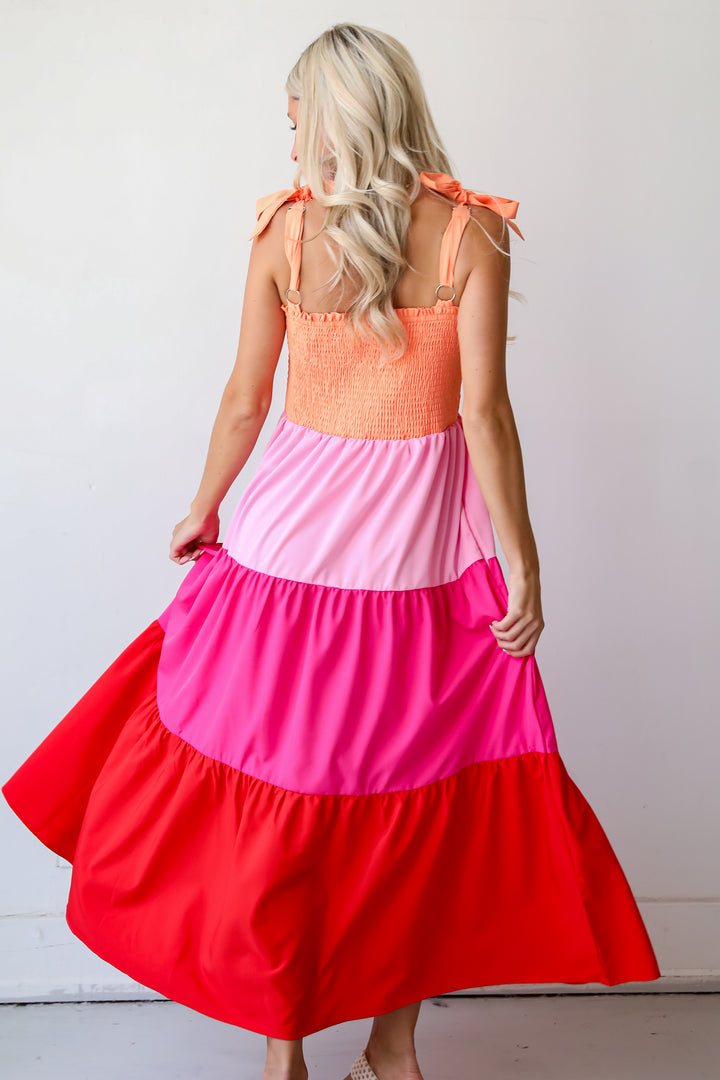 Sunset Moments Color Block Maxi Dress