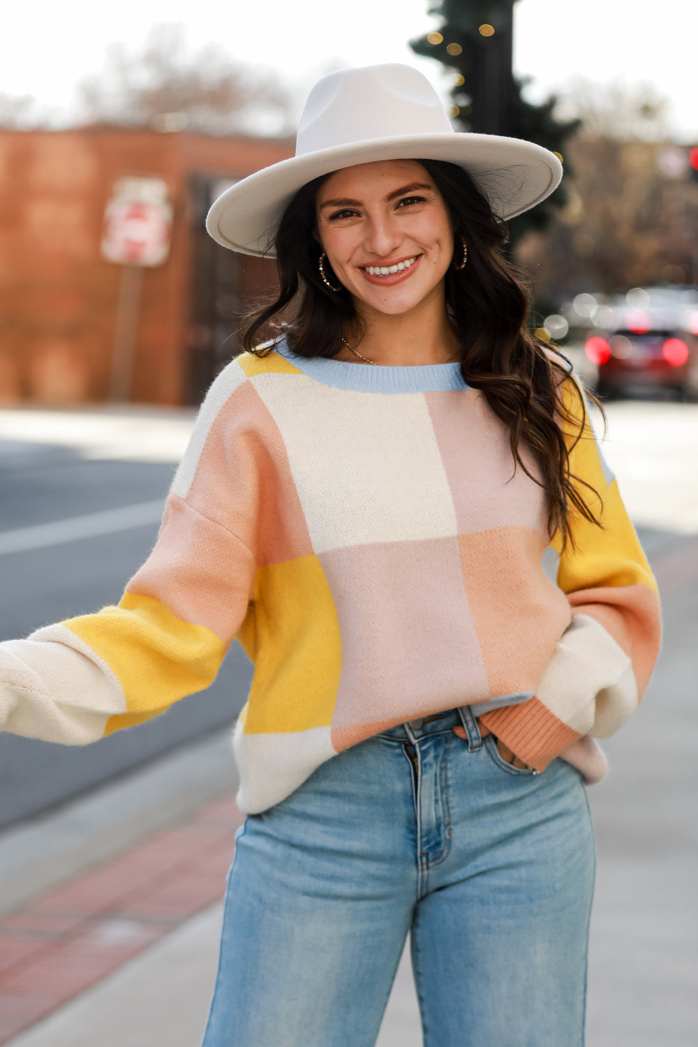 Color Block Oversized Sweater