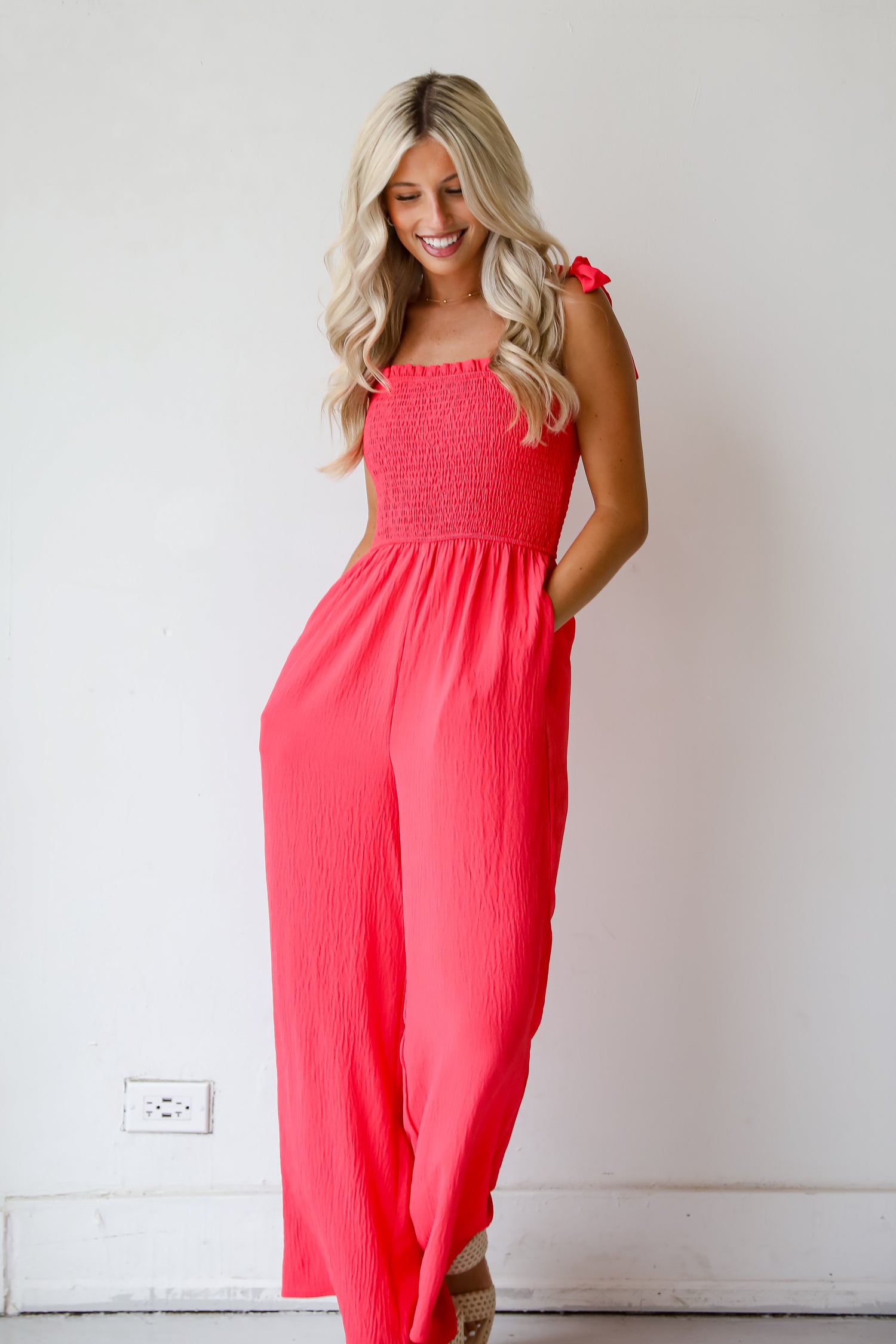 Significant Allure Coral Jumpsuit