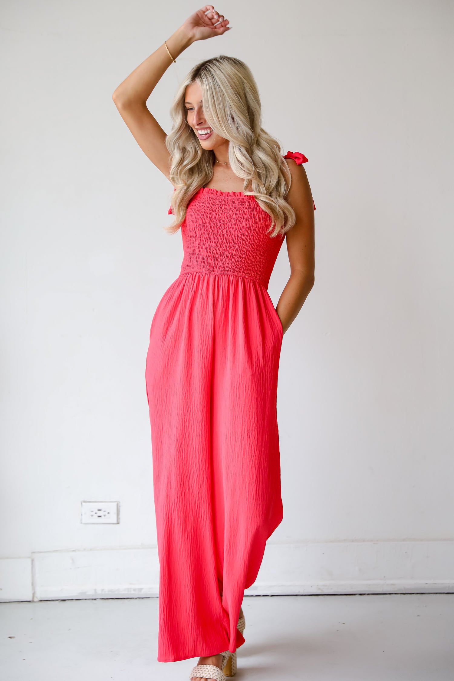 Significant Allure Coral Jumpsuit