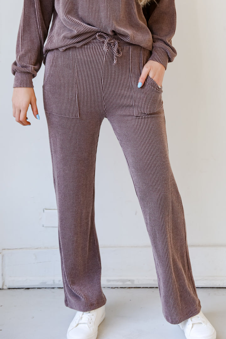 cute brown Corded Lounge Pants