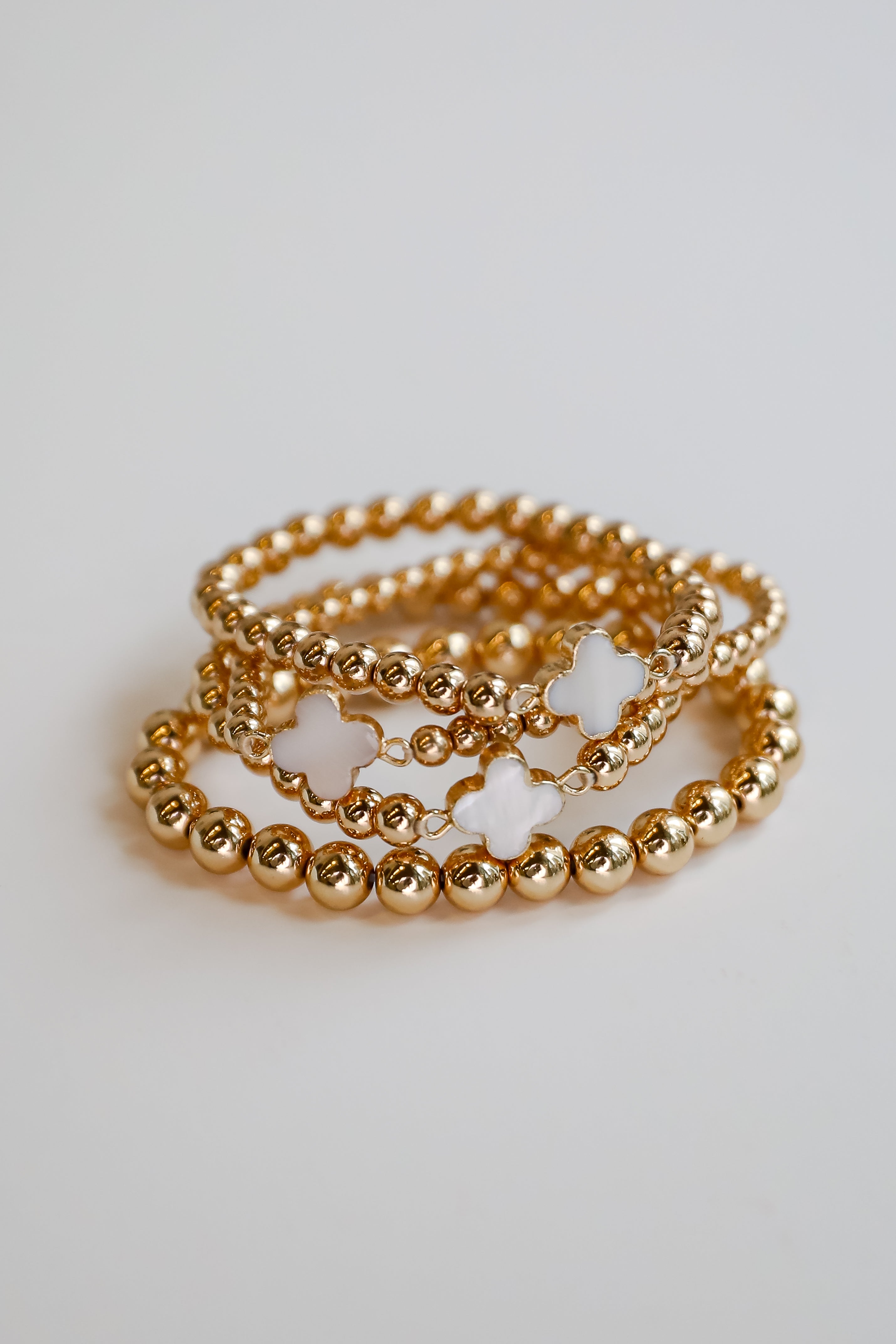 Heidi Gold Beaded Bracelet Set