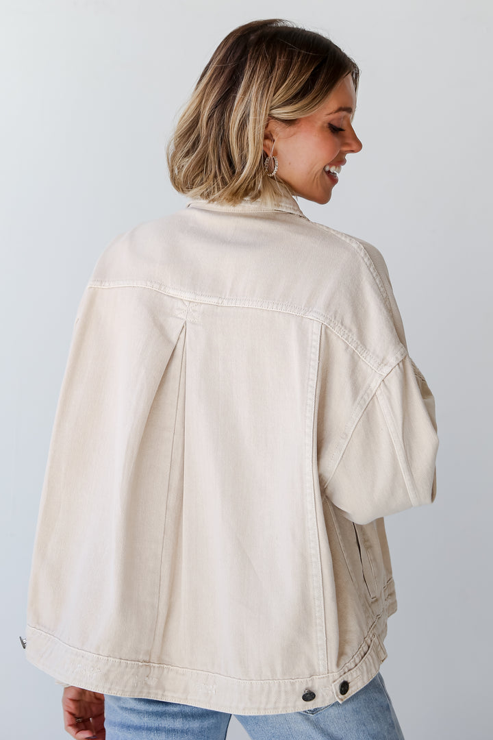 oversized Off White Denim Jacket