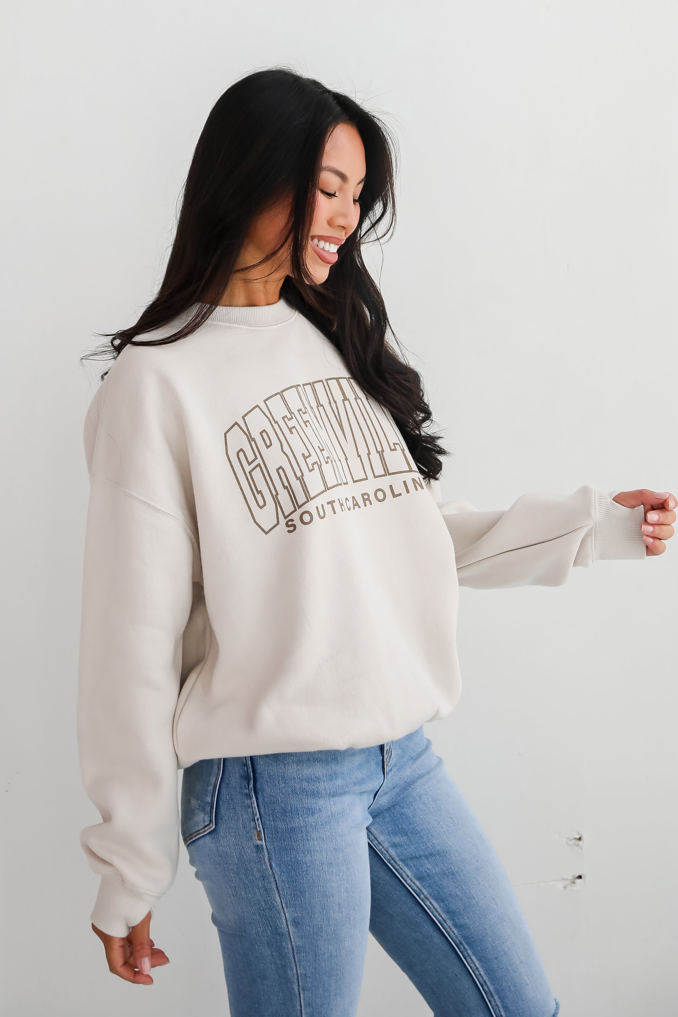 Tan Greenville South Carolina Sweatshirt