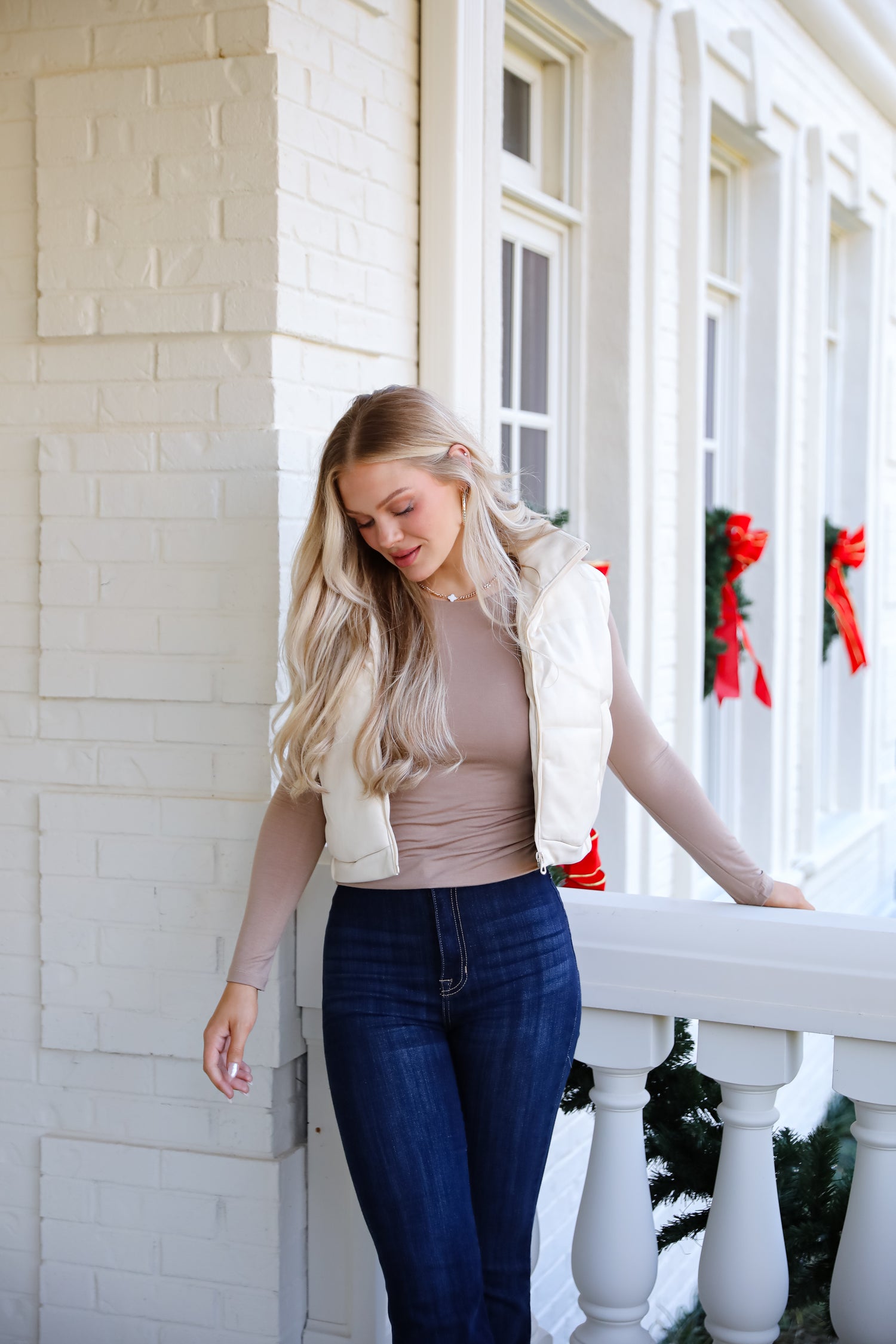 Seriously Chic Leather Puffer Vest