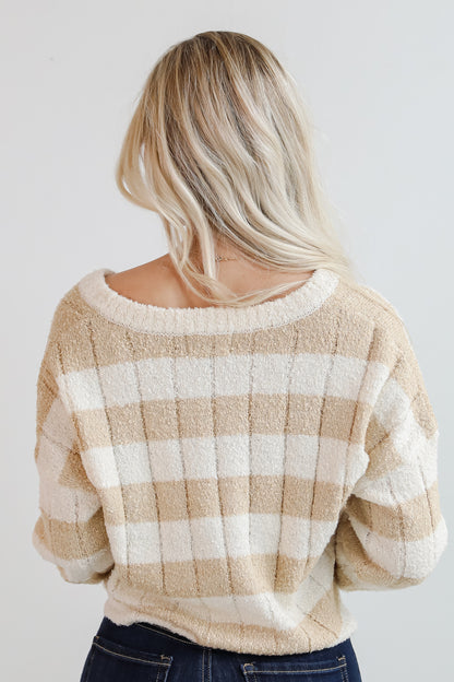 Perfect Mix Cream Striped Sweater