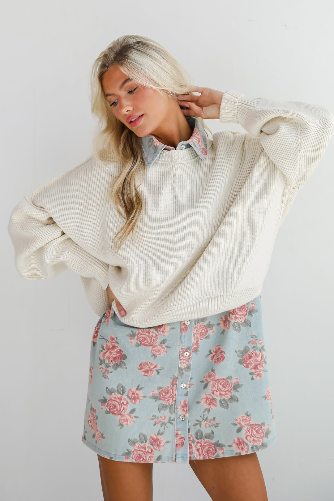 Classically Comfy Cream Oversized Sweater