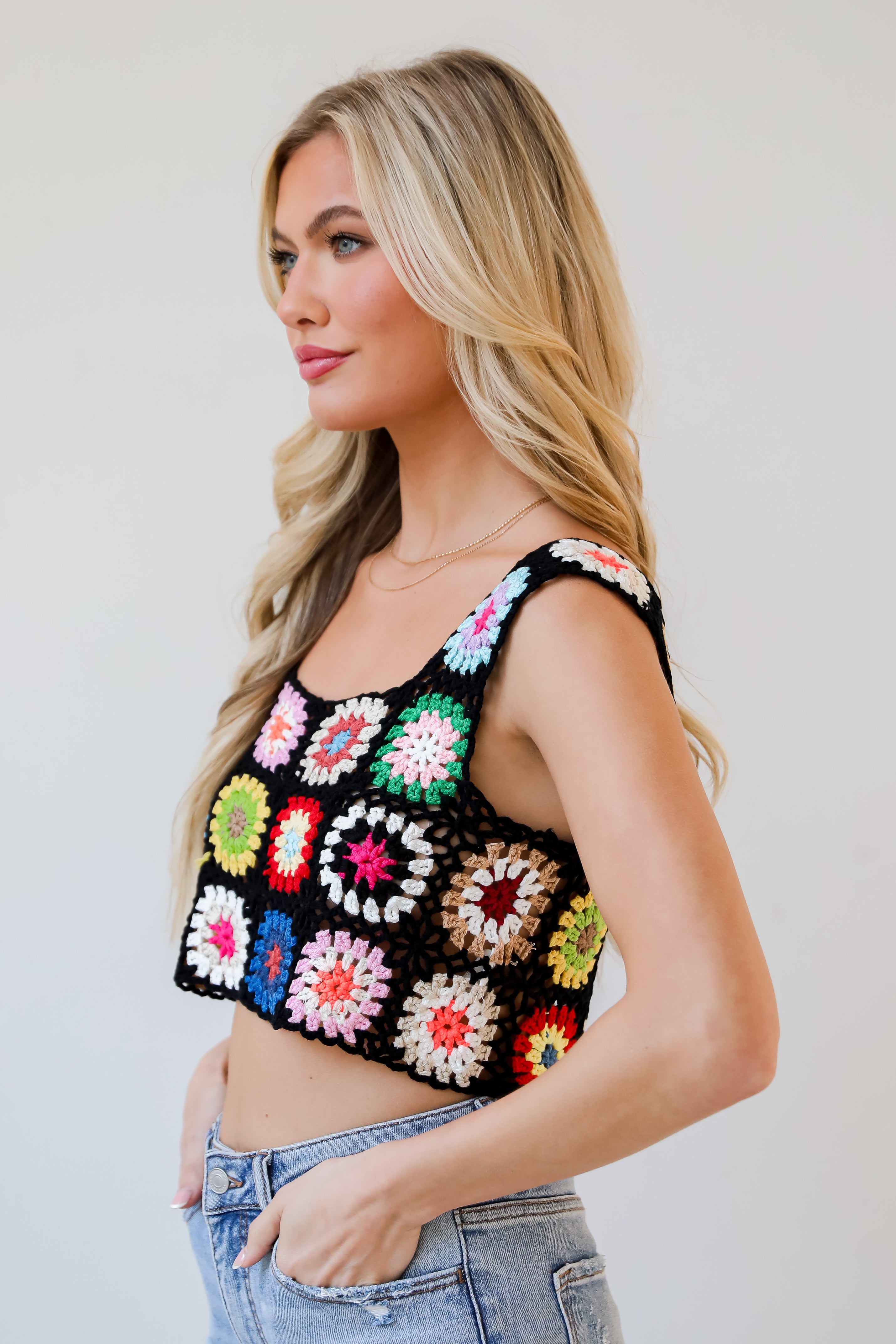 colorful Crochet Knit Tank Tropical Lifestyle Crochet Knit Tank