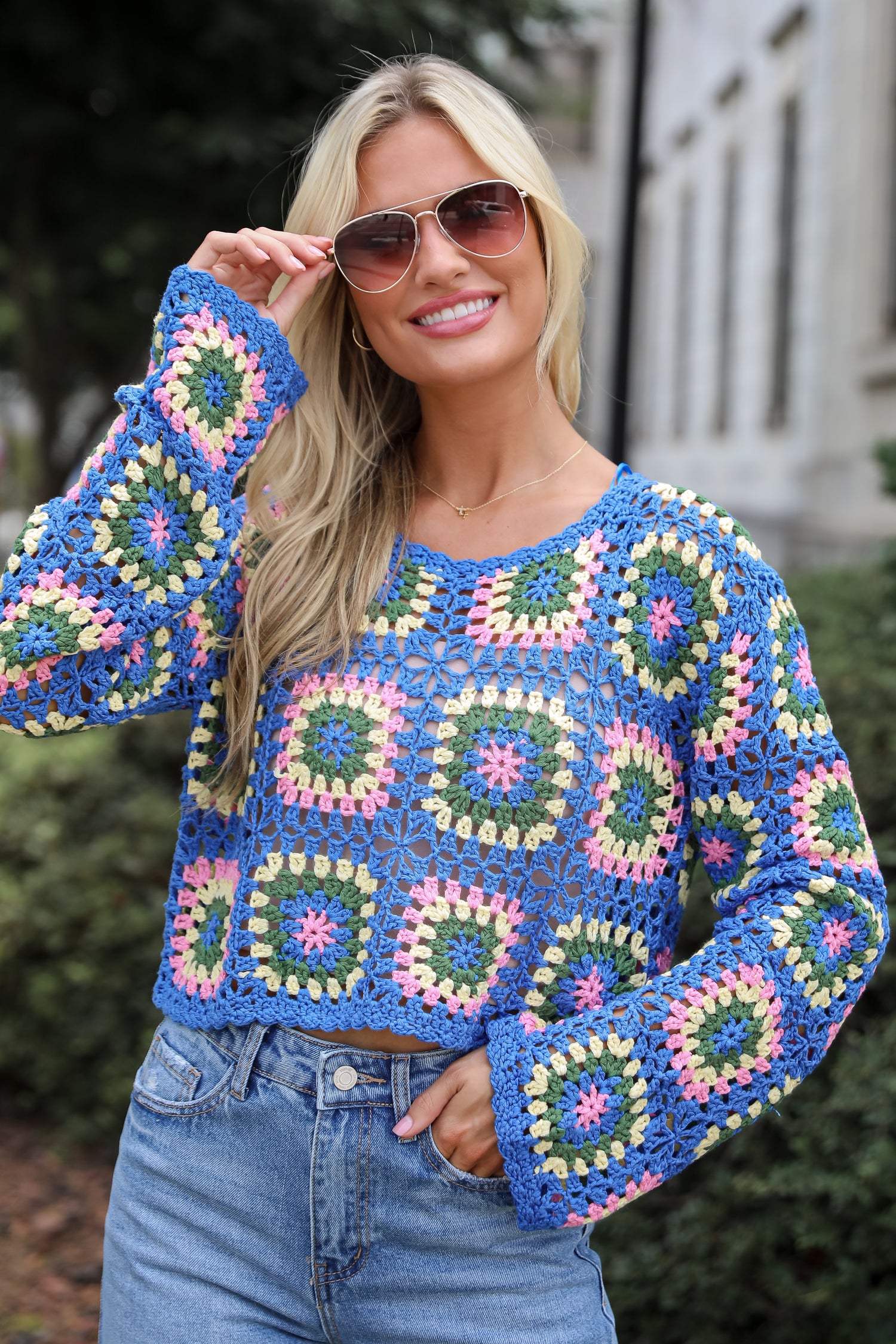 Cultivated Coolness Crochet Knit Top