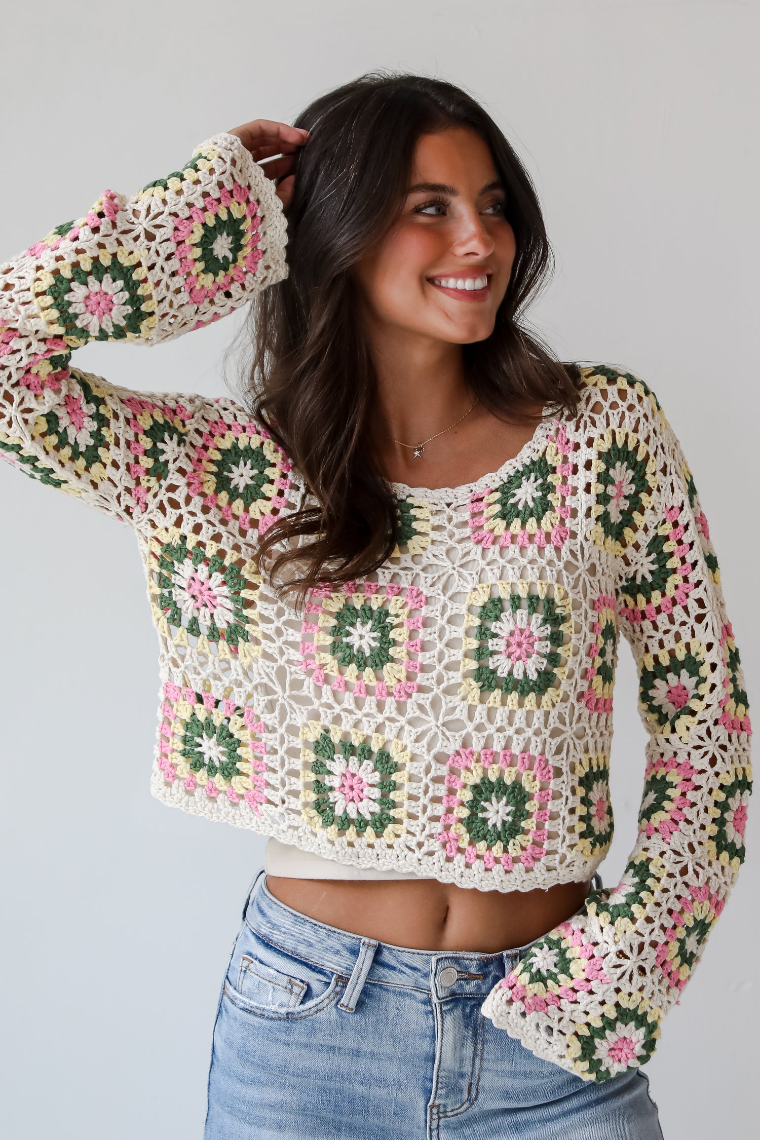 Cultivated Coolness Crochet Knit Top