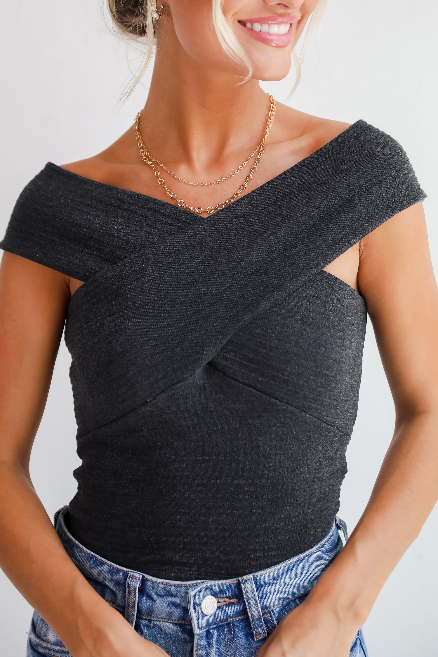 Ultimate Trend Knit Crossover Tank