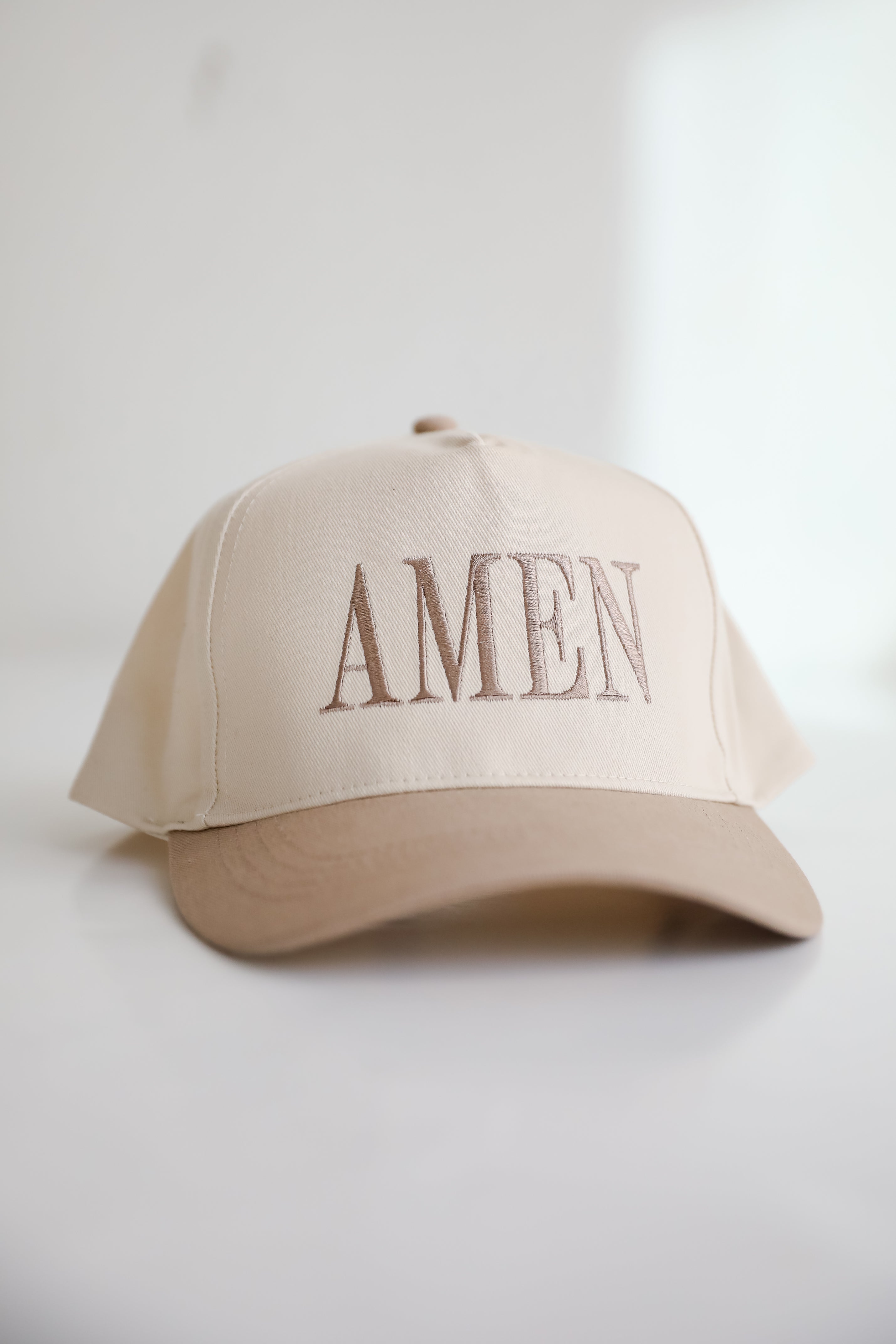 Amen Color Block Embroidered Hat