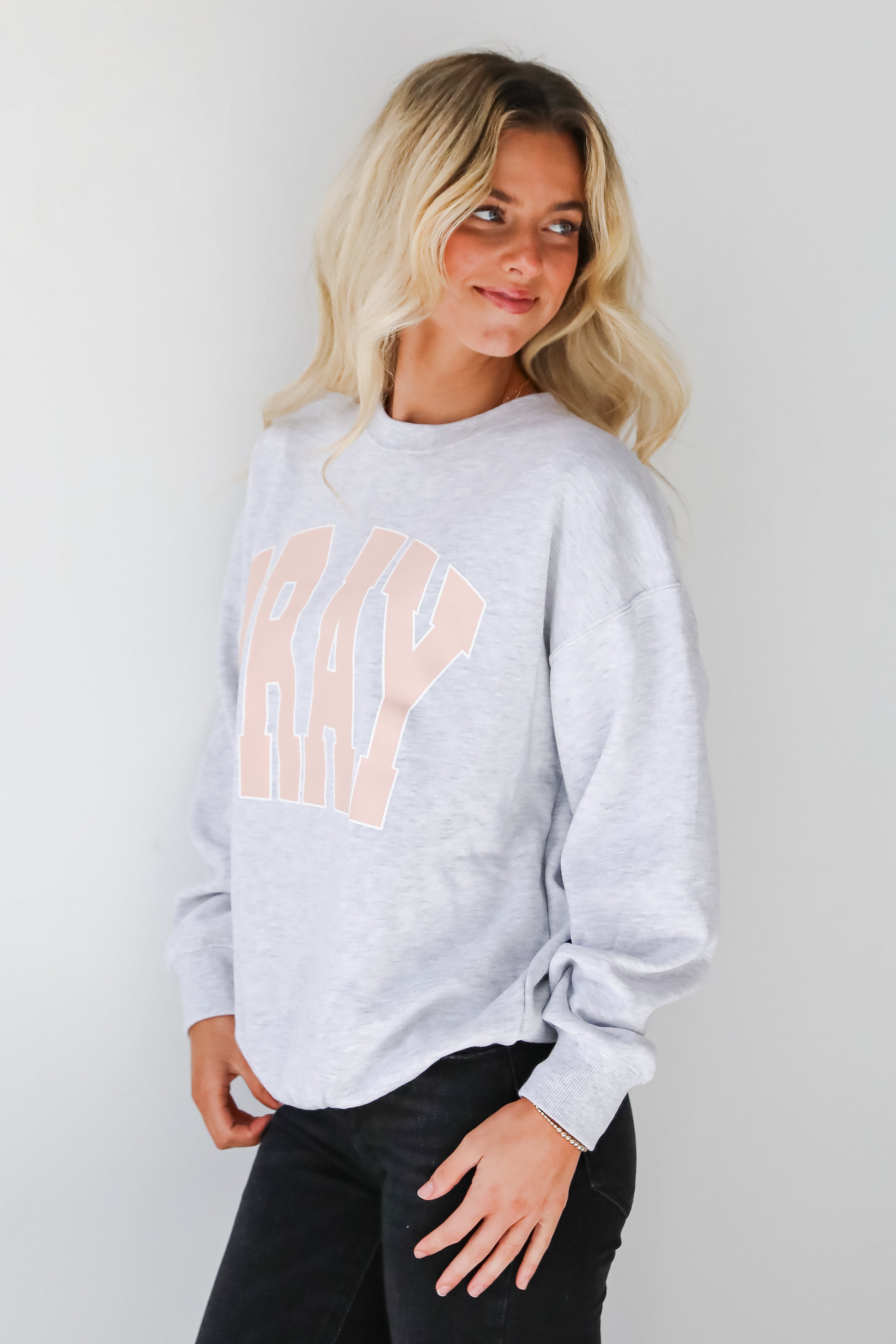 Heather Grey Pray Sweatshirt