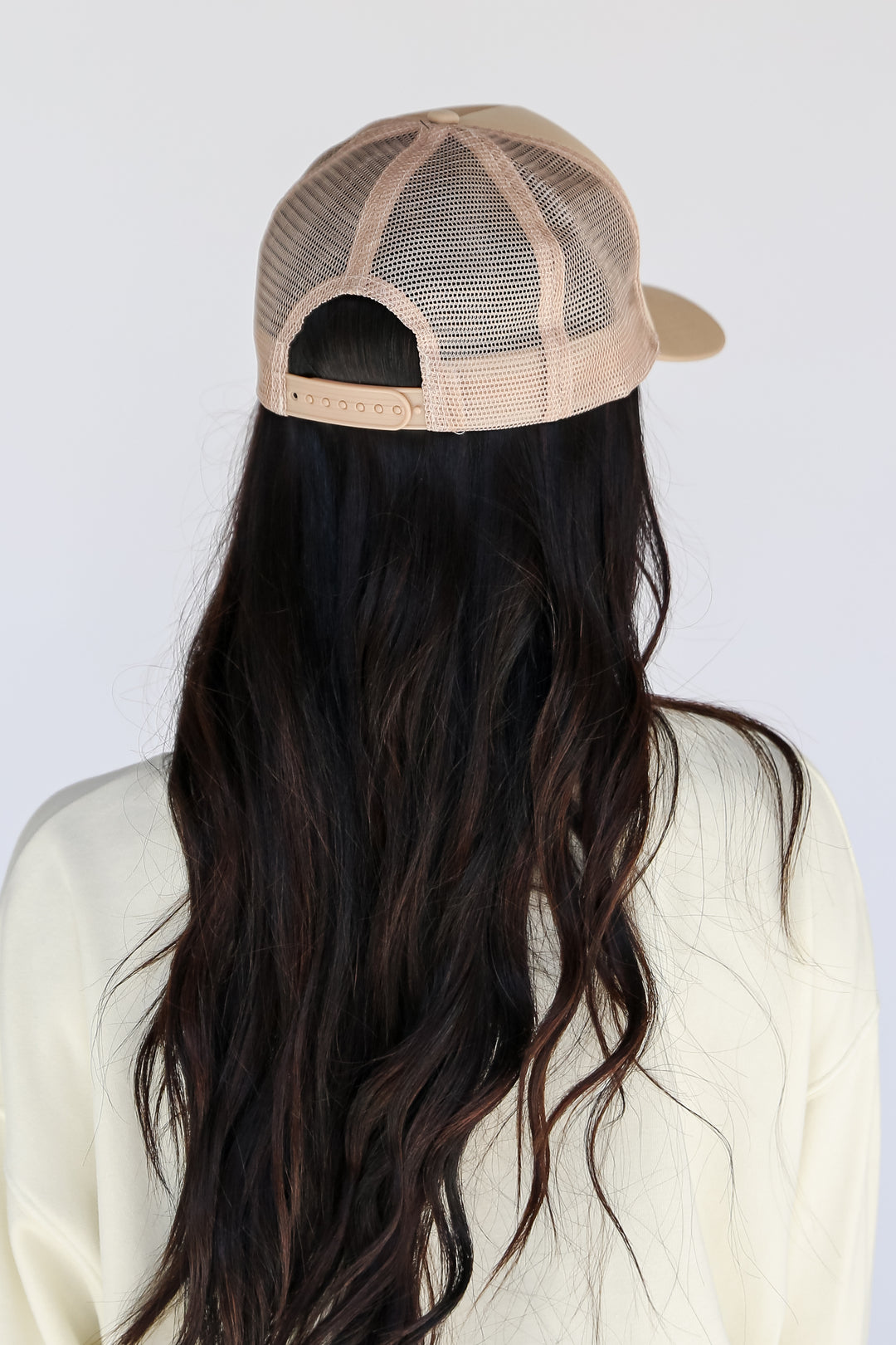 taupe Dahlonega Trucker Hat back view