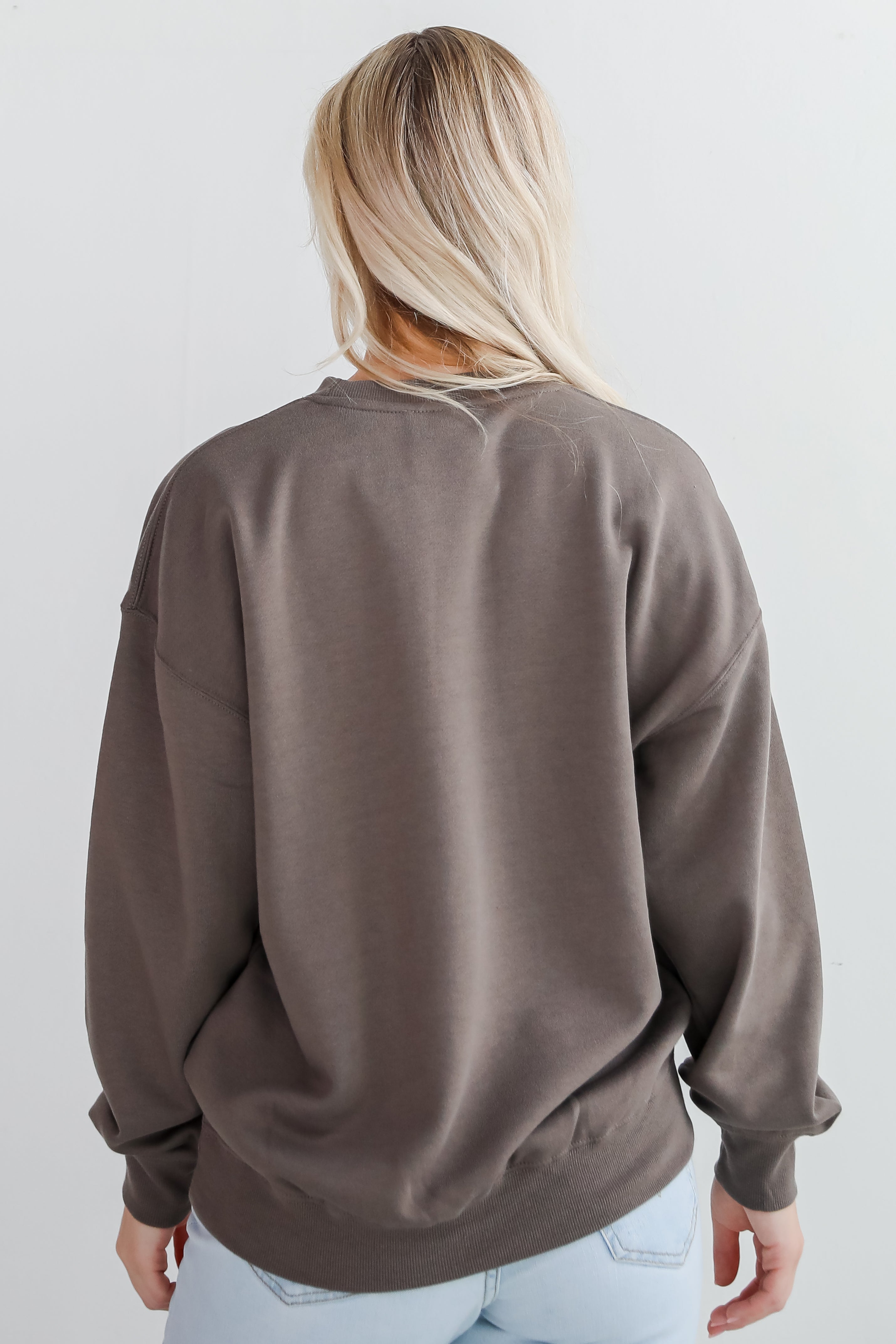 Mocha Dahlonega Embroidered Sweatshirt