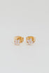 Gold Rhinestone Stud Earrings