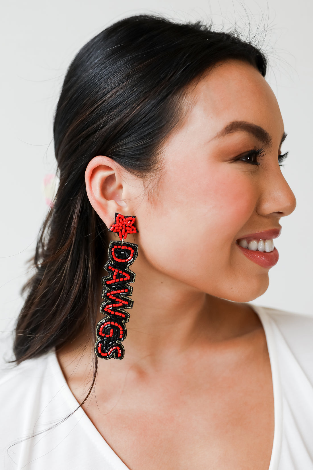 Dawgs Beaded Star Drop Earrings